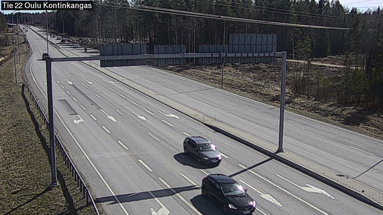 Weather Camera Image Väg 22 Oulu Kaukovainio, Oulu, Pohjois-Pohjanmaa