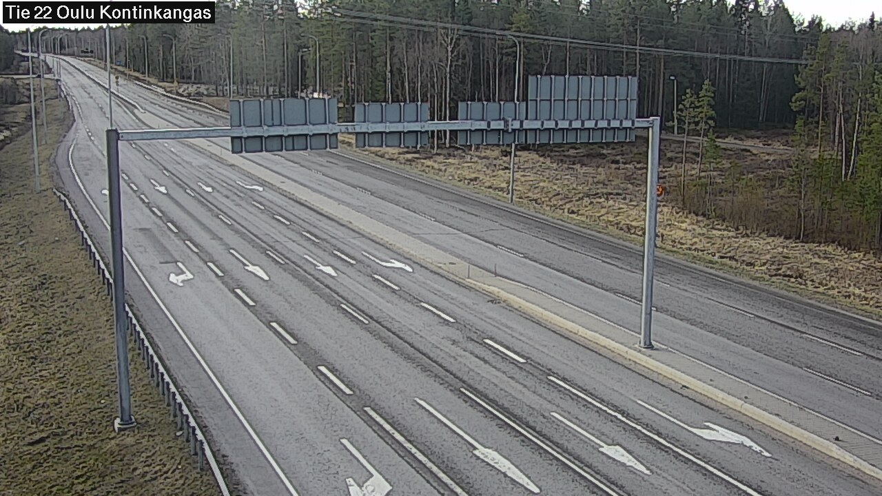 Weather Camera Image Väg 22 Oulu Kaukovainio, Oulu, Pohjois-Pohjanmaa