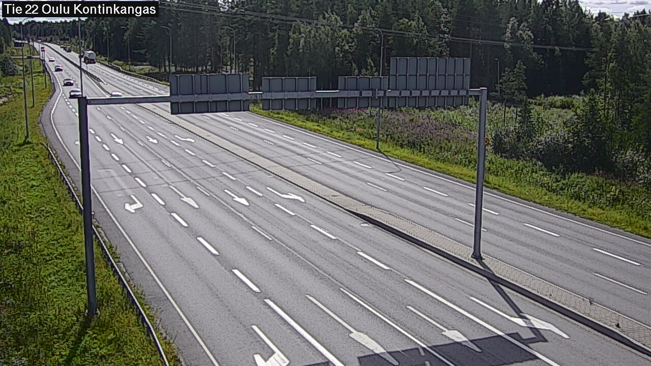 Weather Camera Image Väg 22 Oulu Kaukovainio, Oulu, Pohjois-Pohjanmaa
