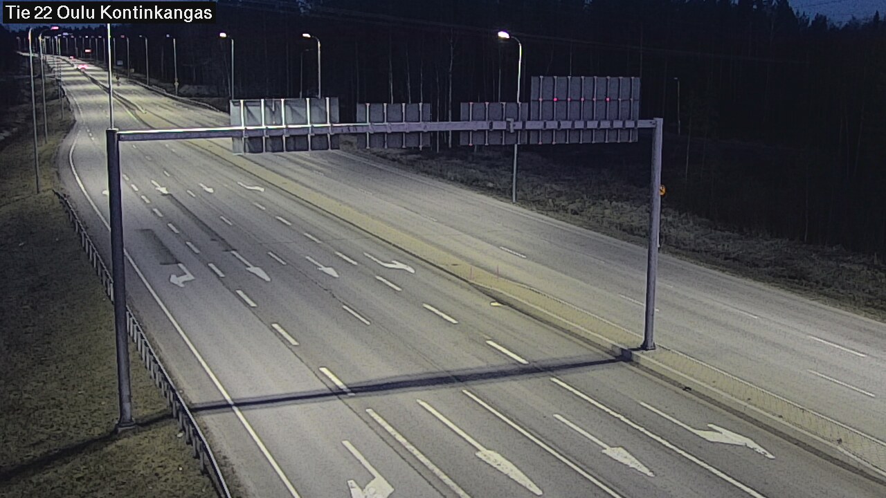 Weather Camera Image Väg 22 Oulu Kaukovainio, Oulu, Pohjois-Pohjanmaa