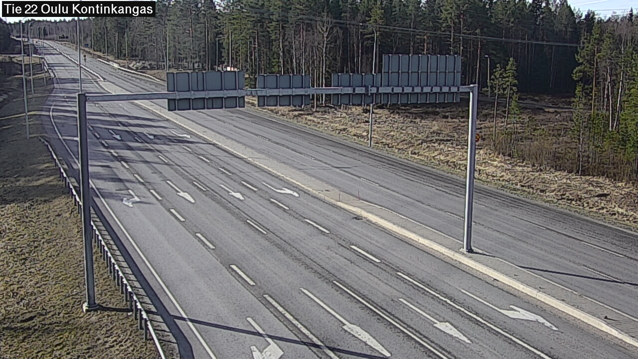 Weather Camera Image Väg 22 Oulu Kaukovainio, Oulu, Pohjois-Pohjanmaa
