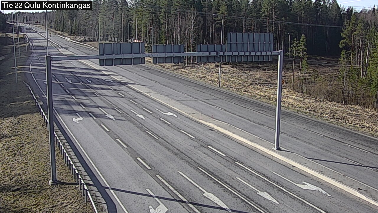 Weather Camera Image Väg 22 Oulu Kaukovainio, Oulu, Pohjois-Pohjanmaa