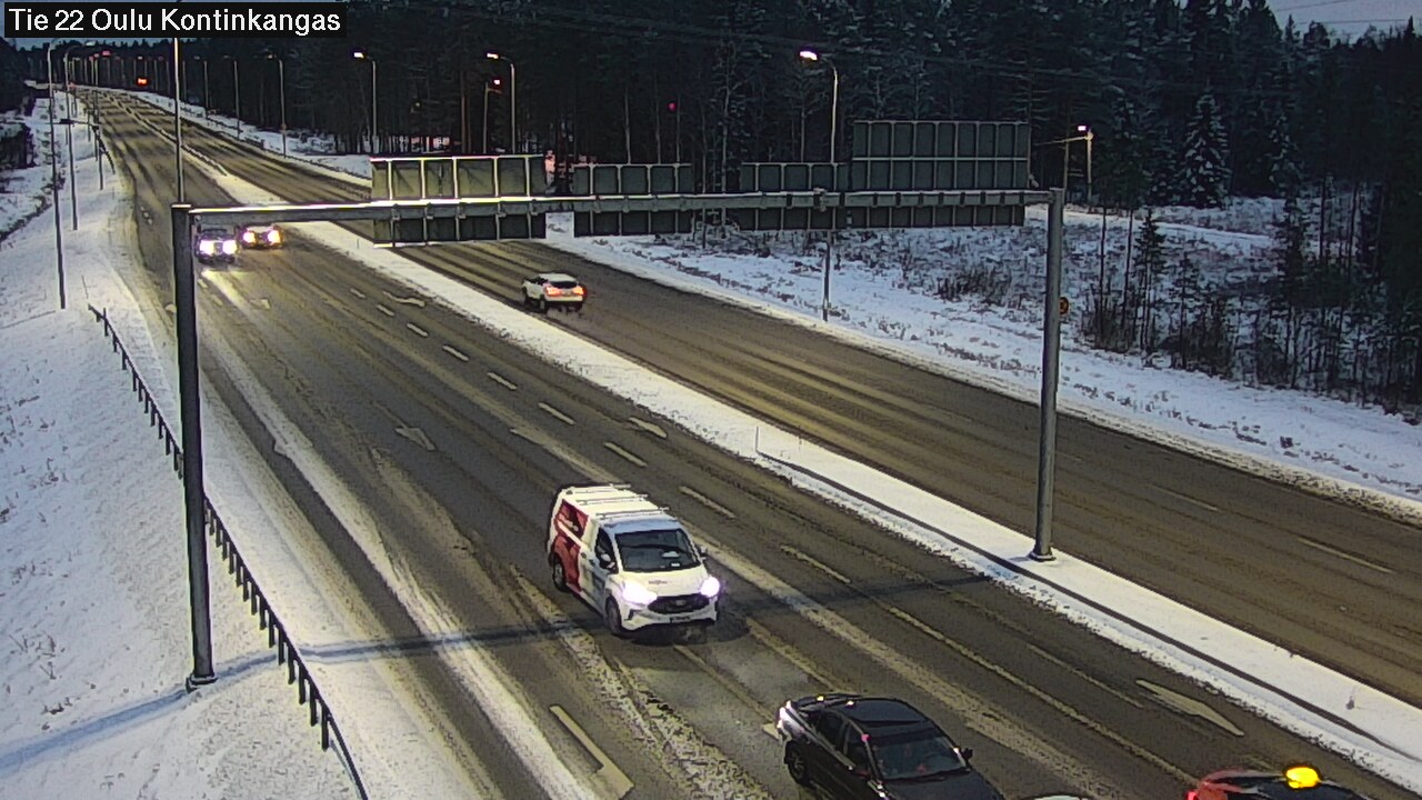 Weather Camera Image Väg 22 Oulu Kaukovainio, Oulu, Pohjois-Pohjanmaa