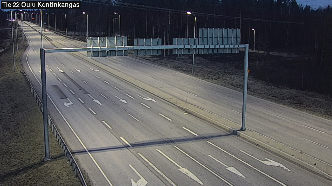 Weather Camera Image Väg 22 Oulu Kaukovainio, Oulu, Pohjois-Pohjanmaa