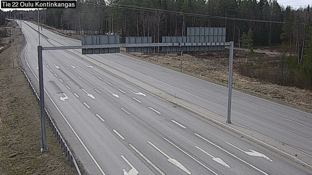 Weather Camera Image Väg 22 Oulu Kaukovainio, Oulu, Pohjois-Pohjanmaa