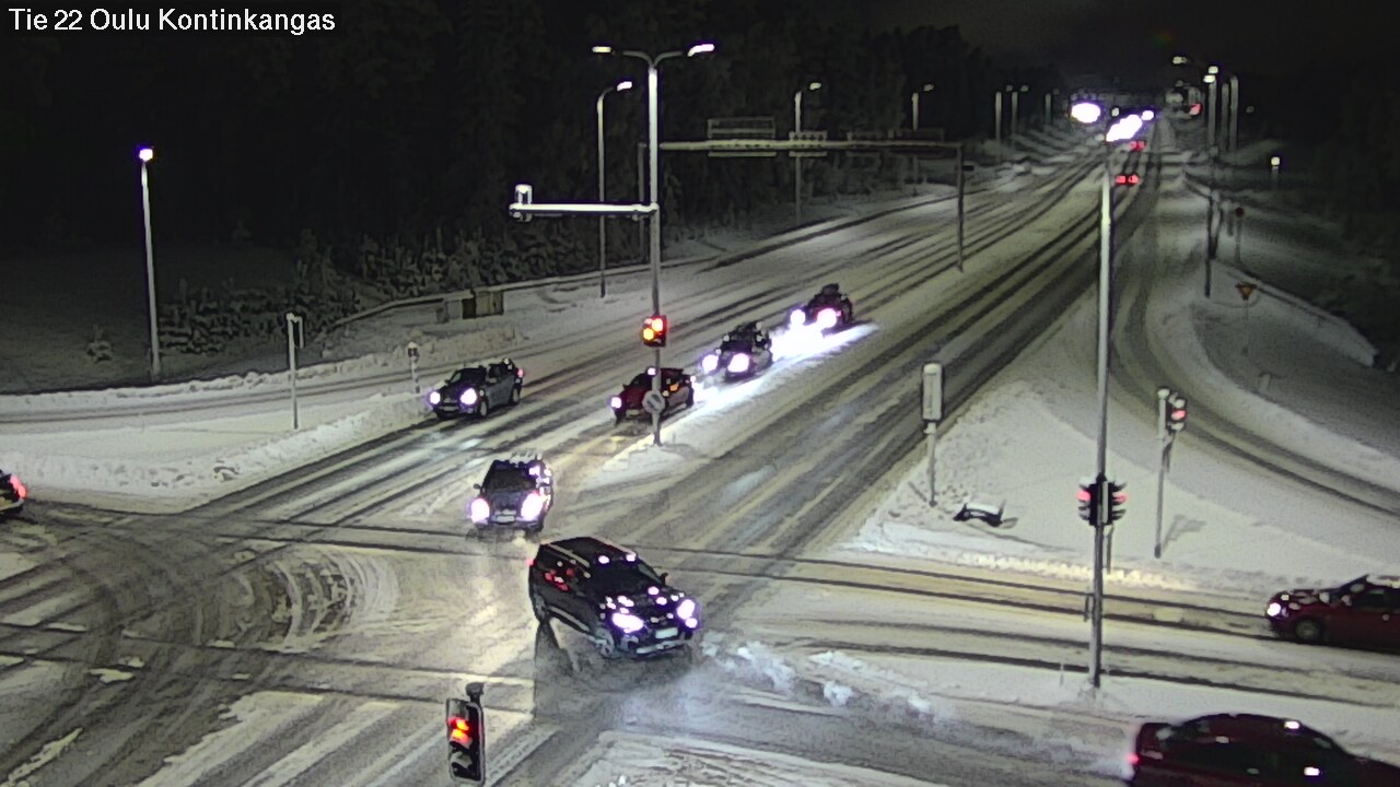 Weather Camera Image Väg 22 Oulu Kaukovainio, Oulu, Pohjois-Pohjanmaa