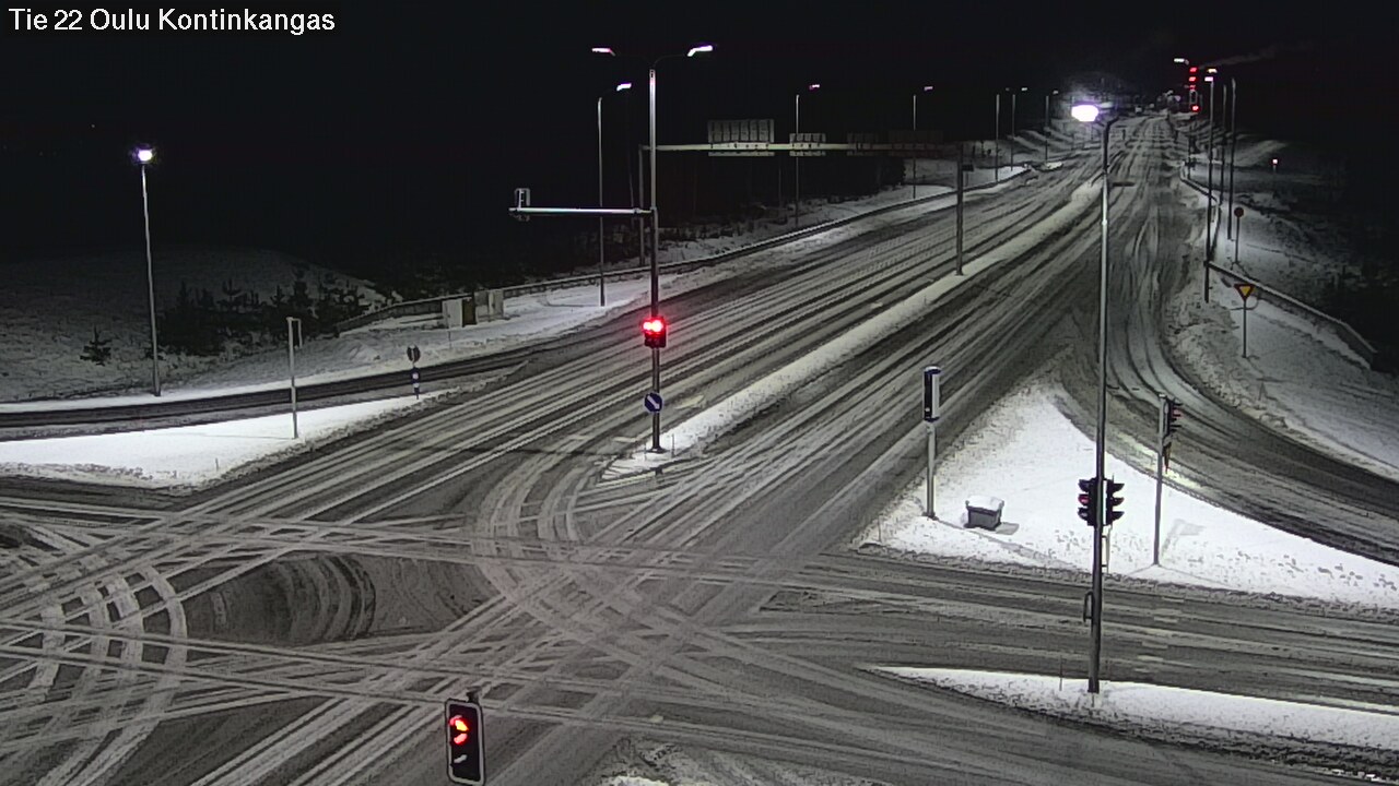 Weather Camera Image Väg 22 Oulu Kaukovainio, Oulu, Pohjois-Pohjanmaa