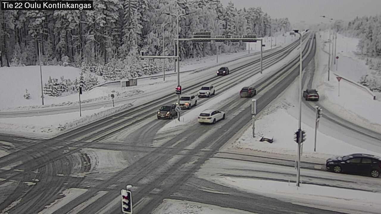 Weather Camera Image Väg 22 Oulu Kaukovainio, Oulu, Pohjois-Pohjanmaa