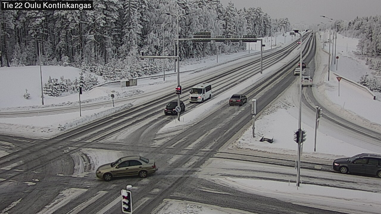 Weather Camera Image Väg 22 Oulu Kaukovainio, Oulu, Pohjois-Pohjanmaa