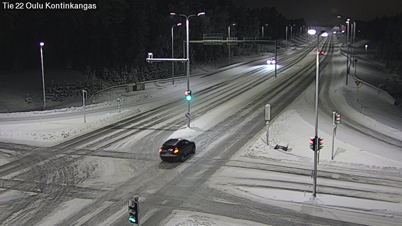 Weather Camera Image Väg 22 Oulu Kaukovainio, Oulu, Pohjois-Pohjanmaa