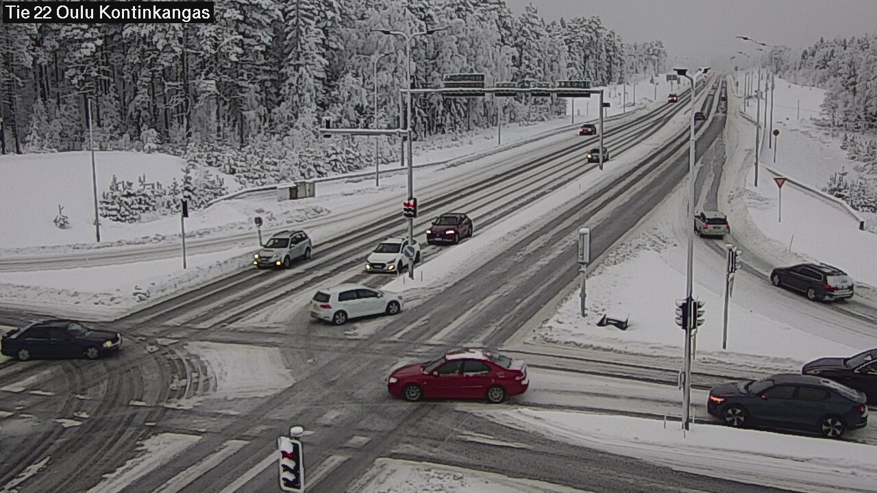 Weather Camera Image Väg 22 Oulu Kaukovainio, Oulu, Pohjois-Pohjanmaa