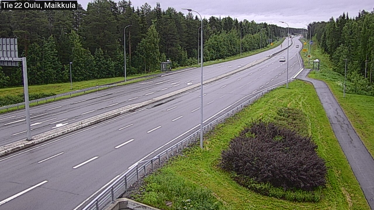 Weather Camera Image Väg 22 Uleåborg Maikkula, Oulu, Pohjois-Pohjanmaa
