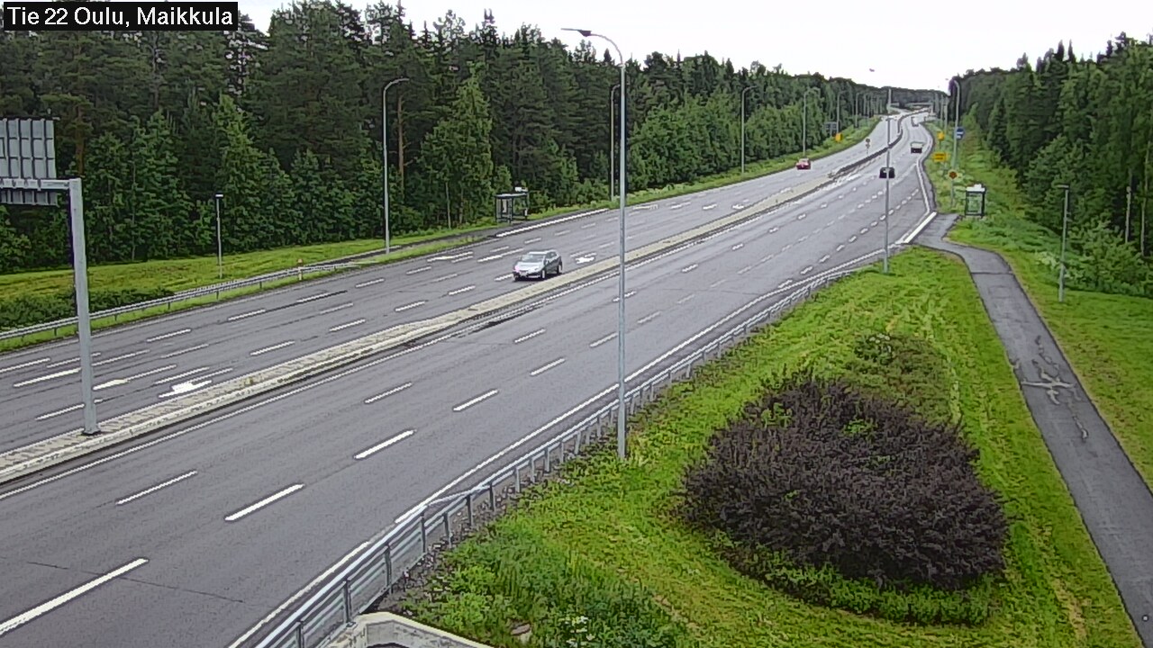 Weather Camera Image Väg 22 Uleåborg Maikkula, Oulu, Pohjois-Pohjanmaa