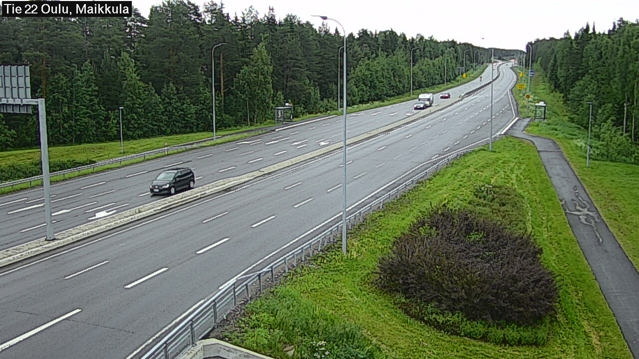 Weather Camera Image Väg 22 Uleåborg Maikkula, Oulu, Pohjois-Pohjanmaa