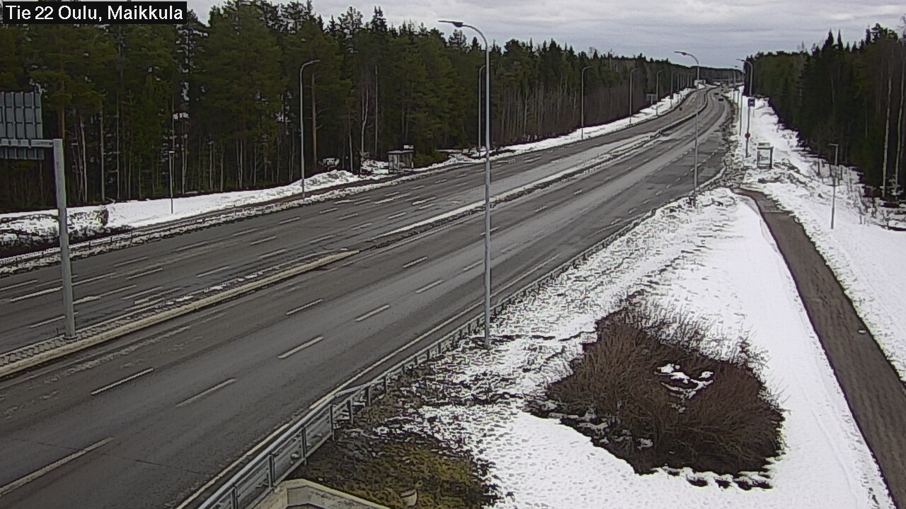 Weather Camera Image Road 22 Oulu Maikkula, Oulu, Pohjois-Pohjanmaa
