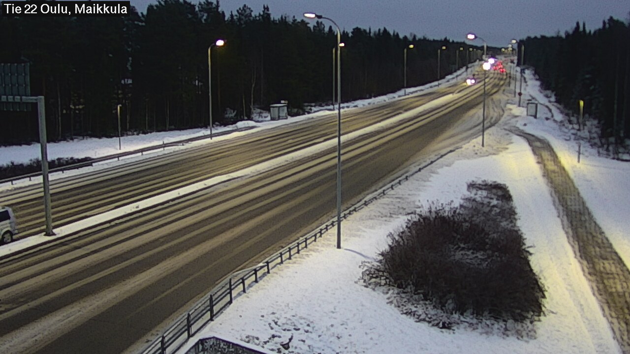Weather Camera Image Väg 22 Uleåborg Maikkula, Oulu, Pohjois-Pohjanmaa