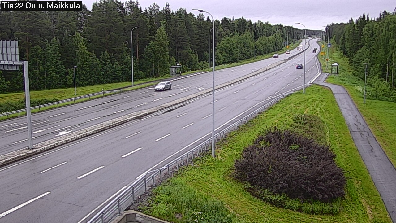 Weather Camera Image Väg 22 Uleåborg Maikkula, Oulu, Pohjois-Pohjanmaa
