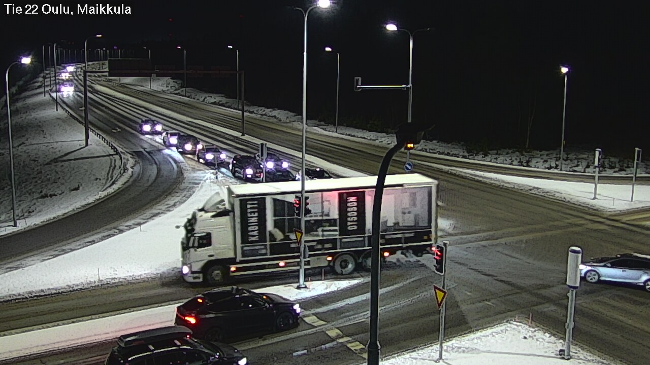 Weather Camera Image Väg 22 Uleåborg Maikkula, Oulu, Pohjois-Pohjanmaa