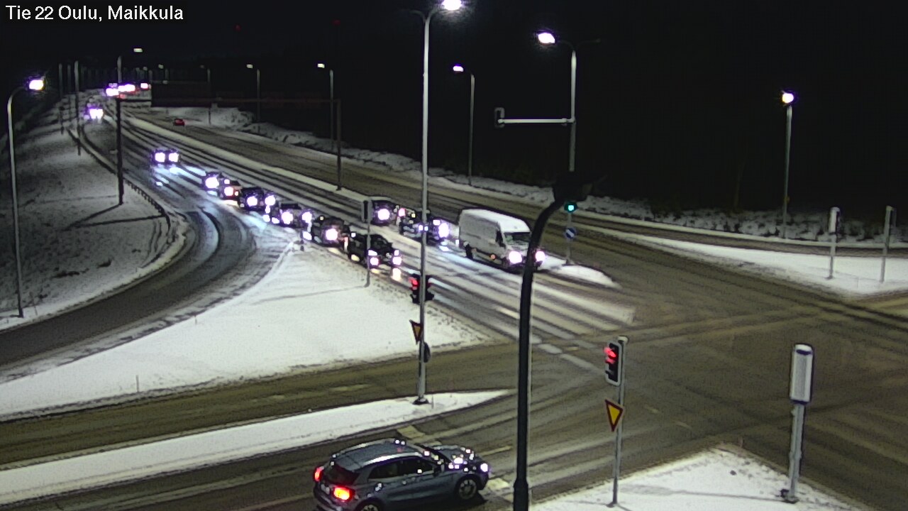 Weather Camera Image Väg 22 Uleåborg Maikkula, Oulu, Pohjois-Pohjanmaa