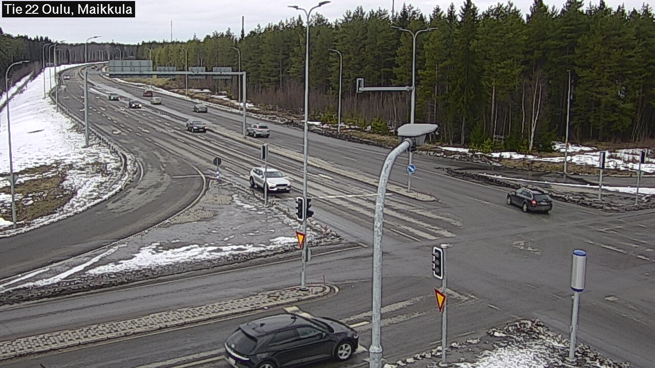 Weather Camera Image Väg 22 Uleåborg Maikkula, Oulu, Pohjois-Pohjanmaa