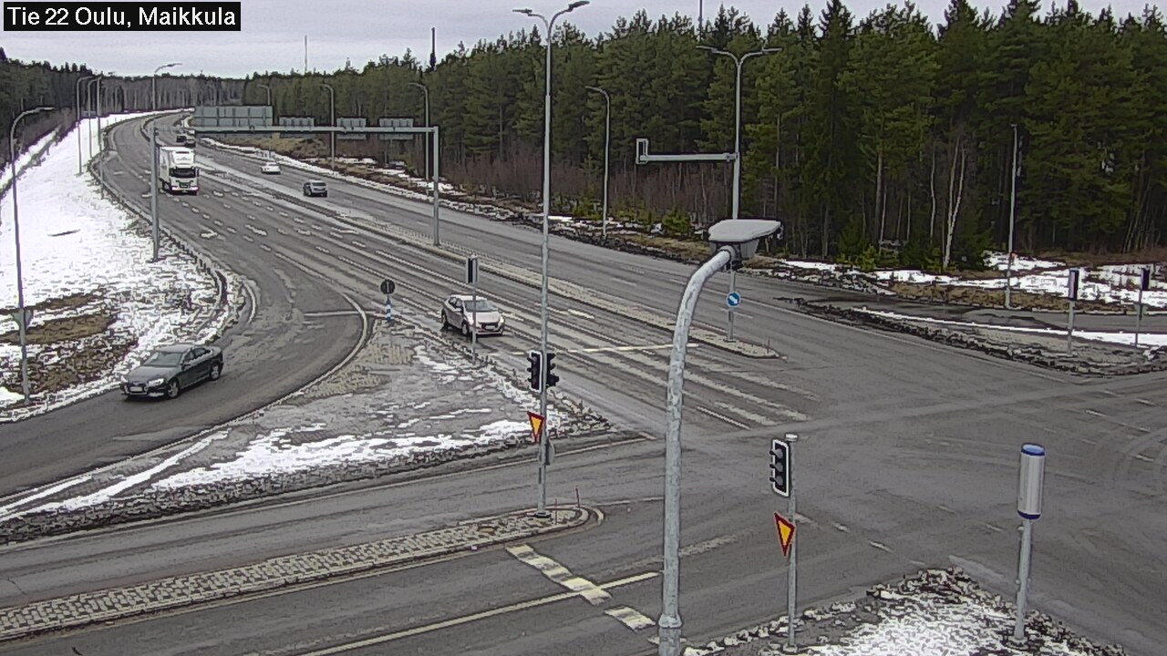Weather Camera Image Väg 22 Uleåborg Maikkula, Oulu, Pohjois-Pohjanmaa