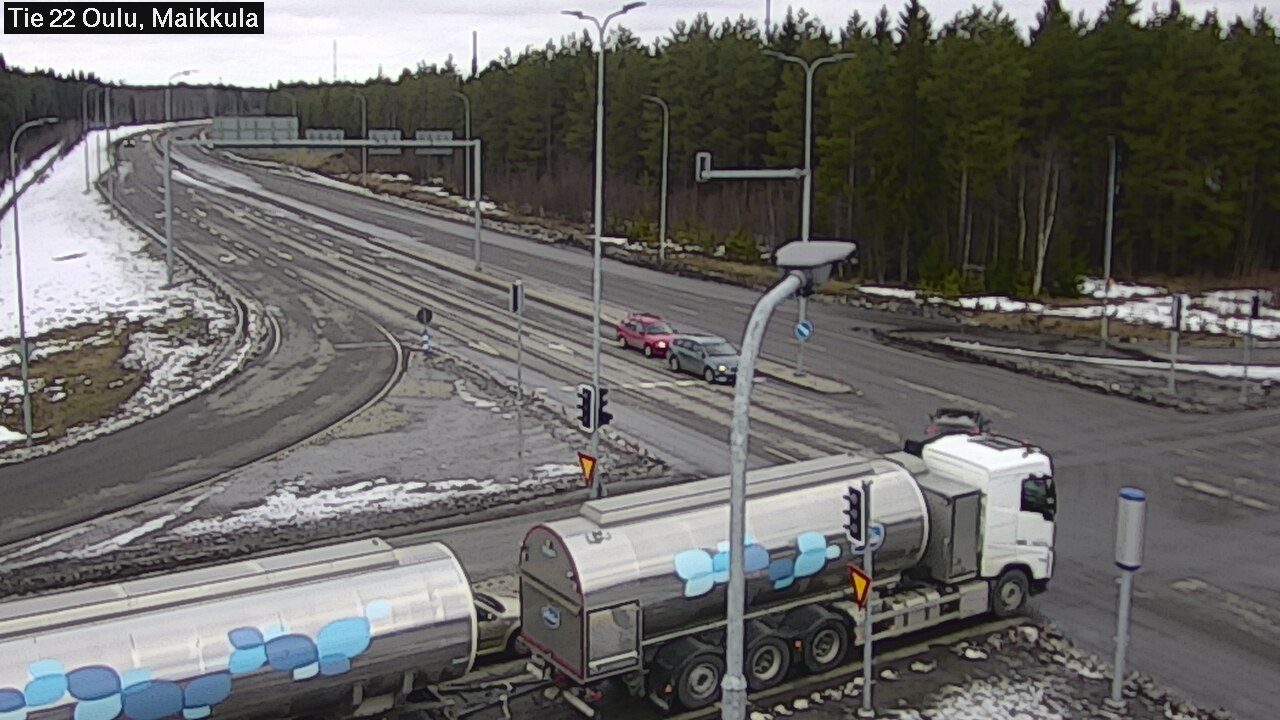Weather Camera Image Väg 22 Uleåborg Maikkula, Oulu, Pohjois-Pohjanmaa