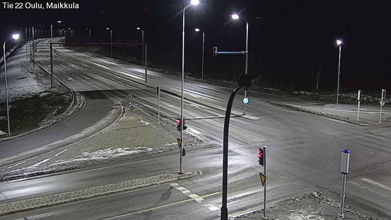 Weather Camera Image Väg 22 Uleåborg Maikkula, Oulu, Pohjois-Pohjanmaa