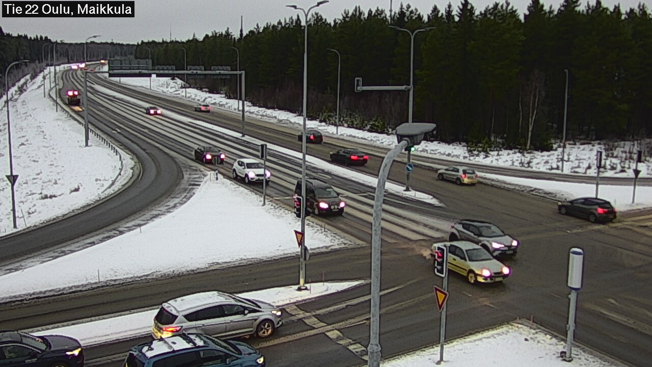 Weather Camera Image Väg 22 Uleåborg Maikkula, Oulu, Pohjois-Pohjanmaa