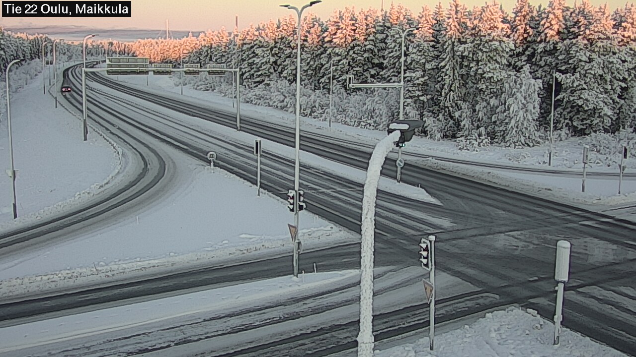 Weather Camera Image Väg 22 Uleåborg Maikkula, Oulu, Pohjois-Pohjanmaa
