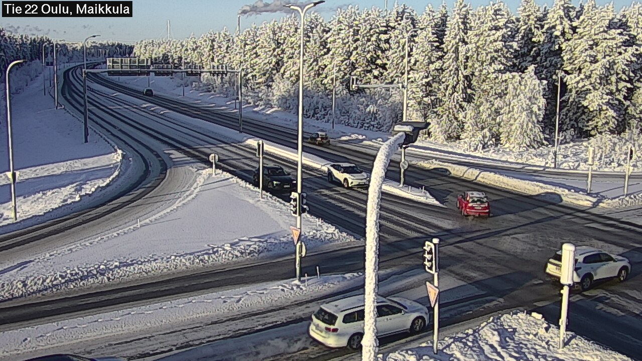 Weather Camera Image Väg 22 Uleåborg Maikkula, Oulu, Pohjois-Pohjanmaa