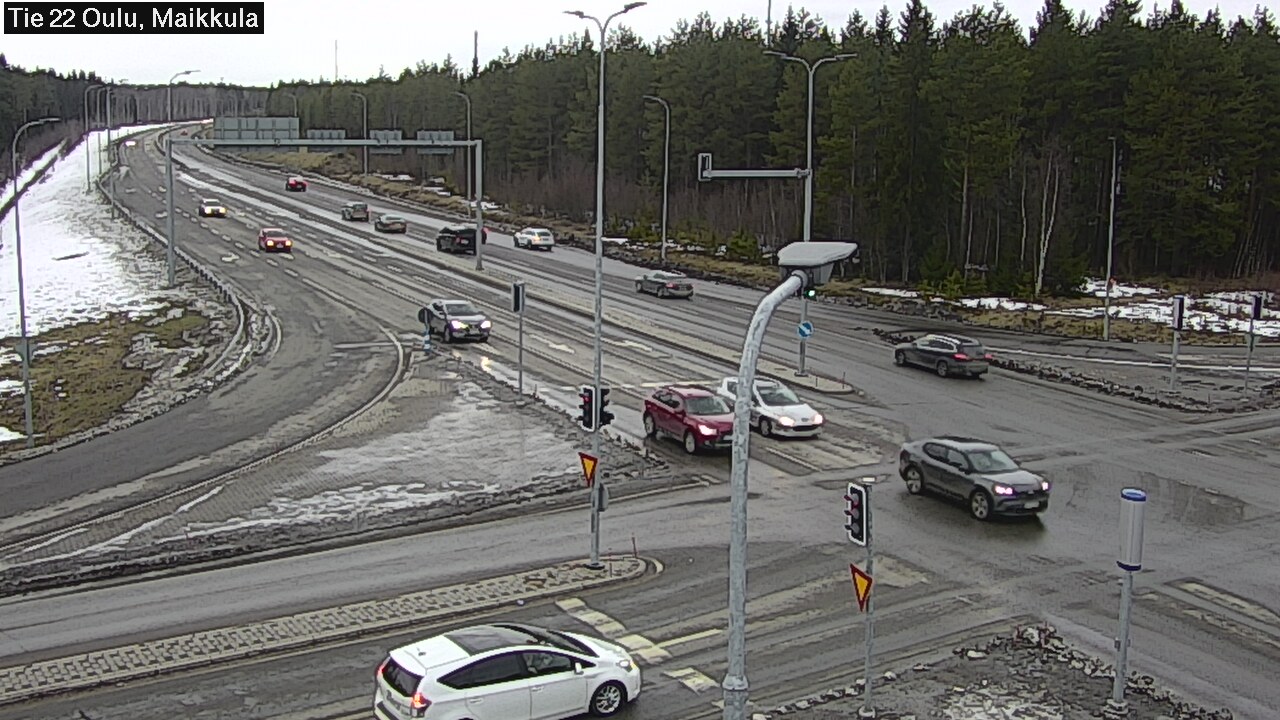 Weather Camera Image Väg 22 Uleåborg Maikkula, Oulu, Pohjois-Pohjanmaa