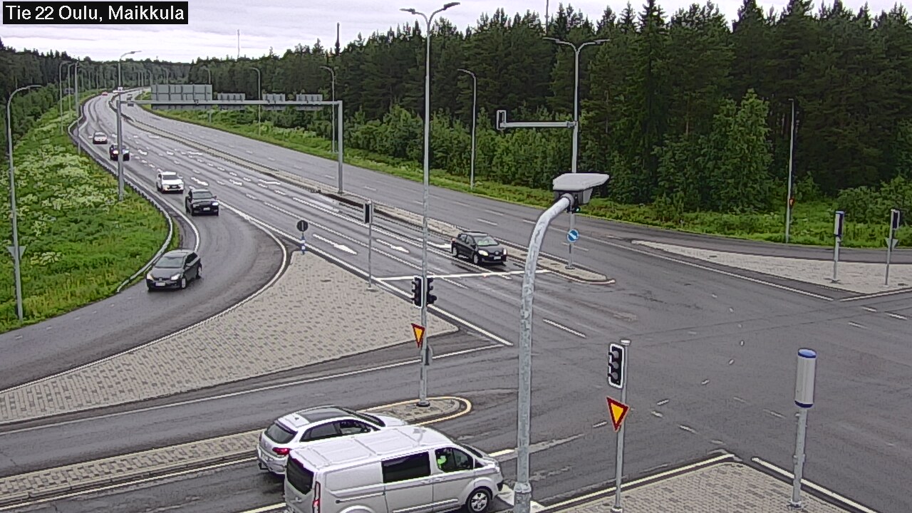 Weather Camera Image Väg 22 Uleåborg Maikkula, Oulu, Pohjois-Pohjanmaa
