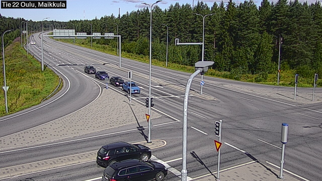 Weather Camera Image Väg 22 Uleåborg Maikkula, Oulu, Pohjois-Pohjanmaa