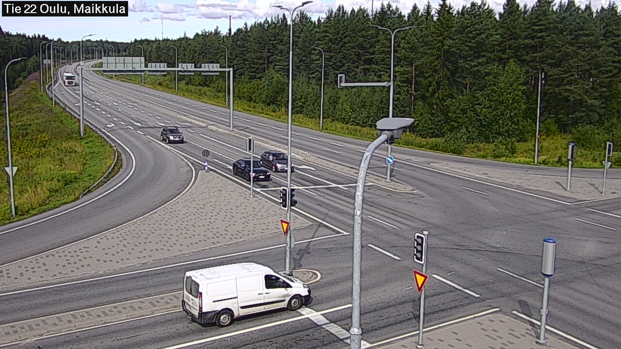 Weather Camera Image Väg 22 Uleåborg Maikkula, Oulu, Pohjois-Pohjanmaa