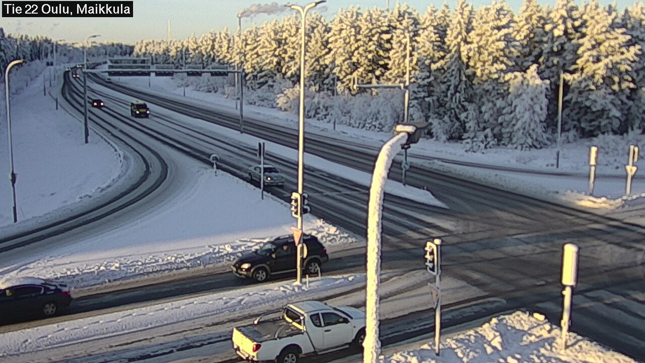 Weather Camera Image Väg 22 Uleåborg Maikkula, Oulu, Pohjois-Pohjanmaa