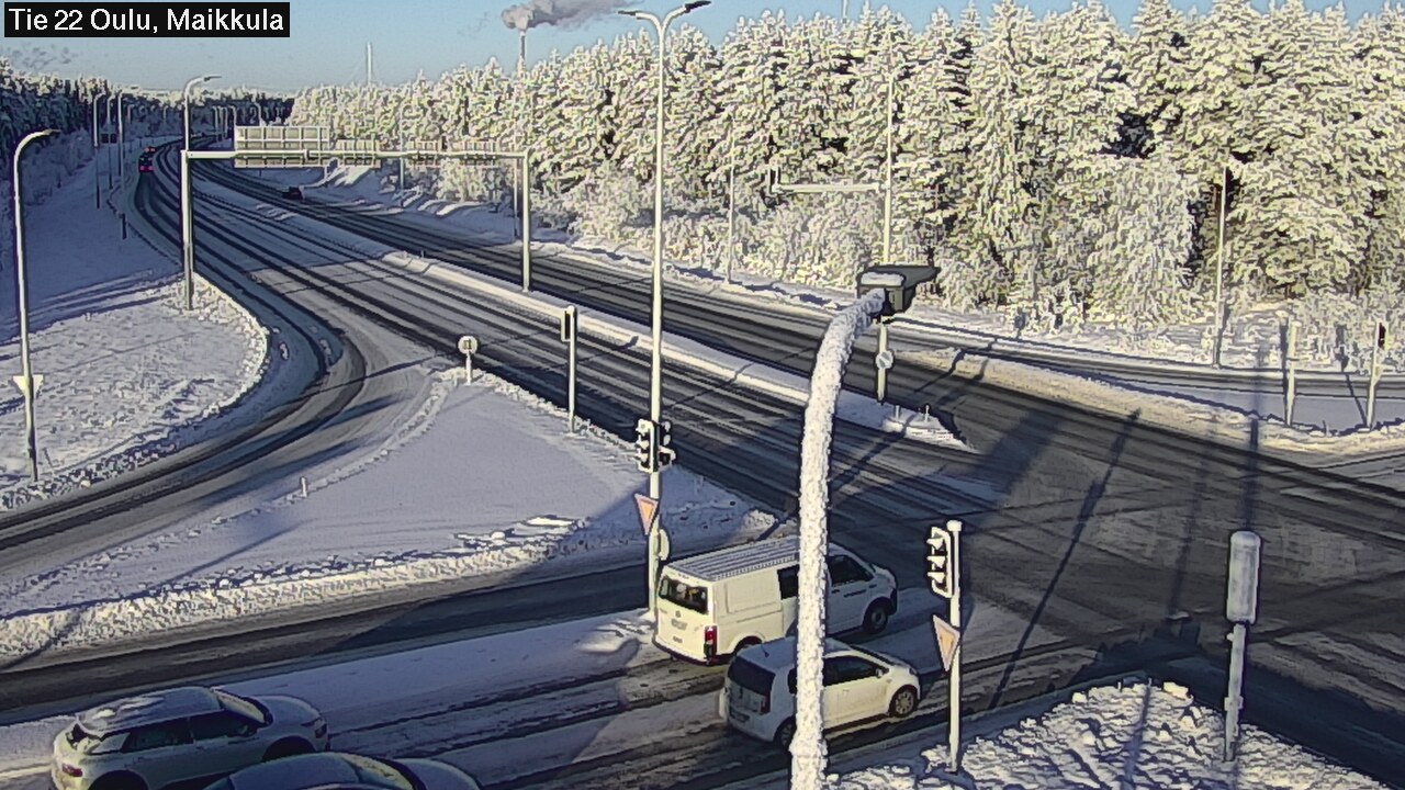 Weather Camera Image Väg 22 Uleåborg Maikkula, Oulu, Pohjois-Pohjanmaa