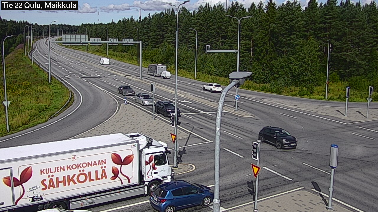 Weather Camera Image Väg 22 Uleåborg Maikkula, Oulu, Pohjois-Pohjanmaa