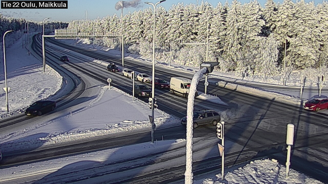 Weather Camera Image Väg 22 Uleåborg Maikkula, Oulu, Pohjois-Pohjanmaa