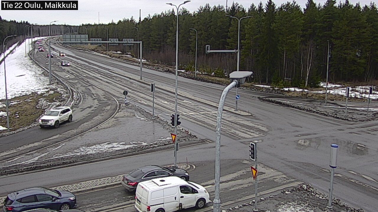 Weather Camera Image Väg 22 Uleåborg Maikkula, Oulu, Pohjois-Pohjanmaa