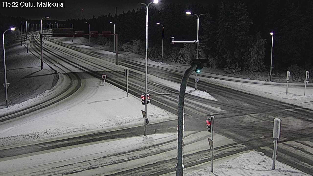 Weather Camera Image Väg 22 Uleåborg Maikkula, Oulu, Pohjois-Pohjanmaa