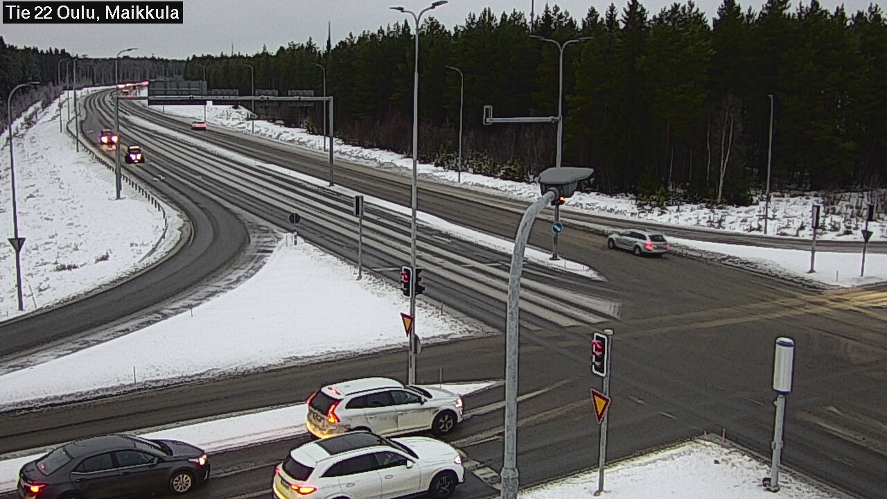 Weather Camera Image Väg 22 Uleåborg Maikkula, Oulu, Pohjois-Pohjanmaa