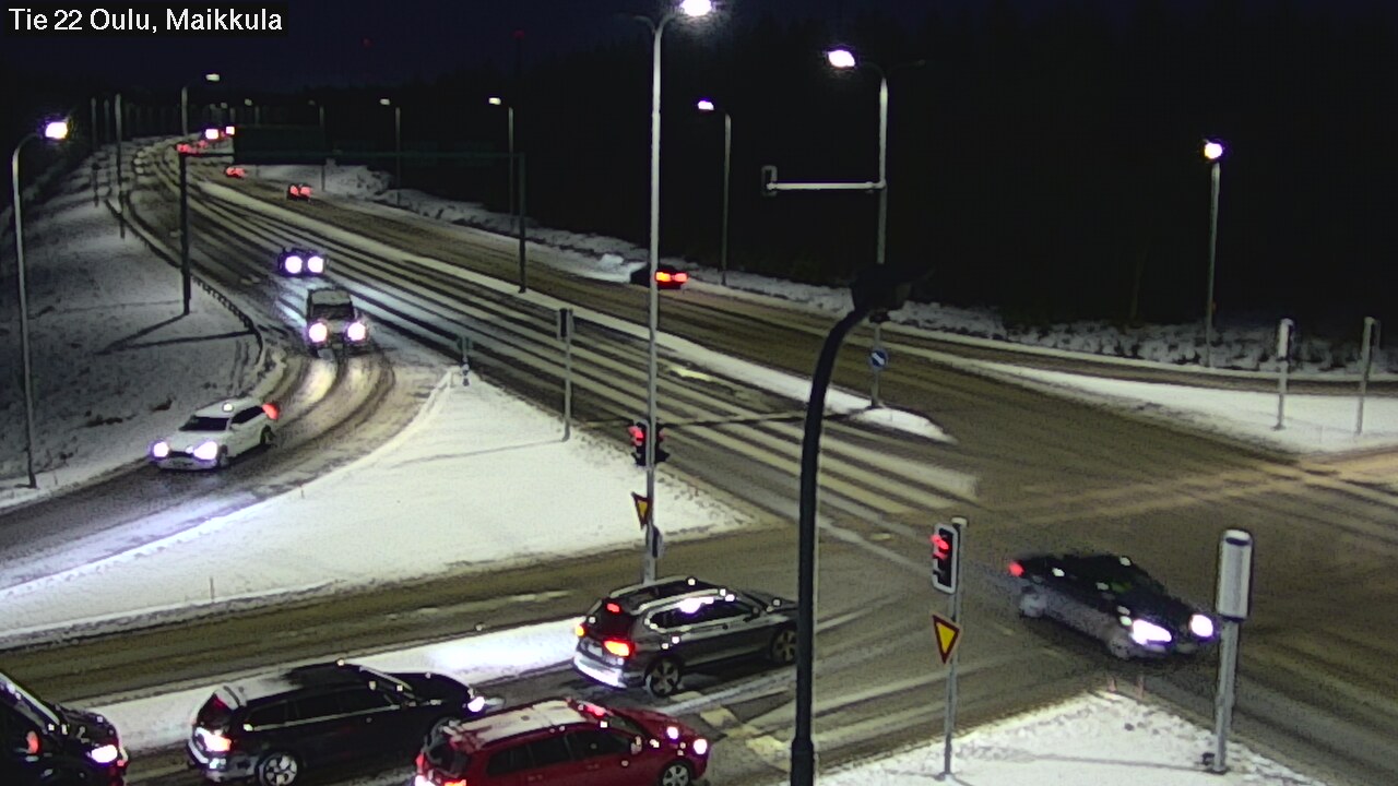 Weather Camera Image Väg 22 Uleåborg Maikkula, Oulu, Pohjois-Pohjanmaa