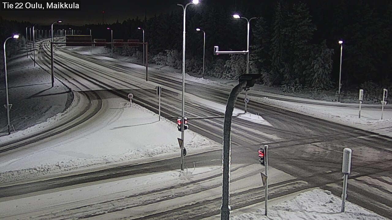Weather Camera Image Väg 22 Uleåborg Maikkula, Oulu, Pohjois-Pohjanmaa