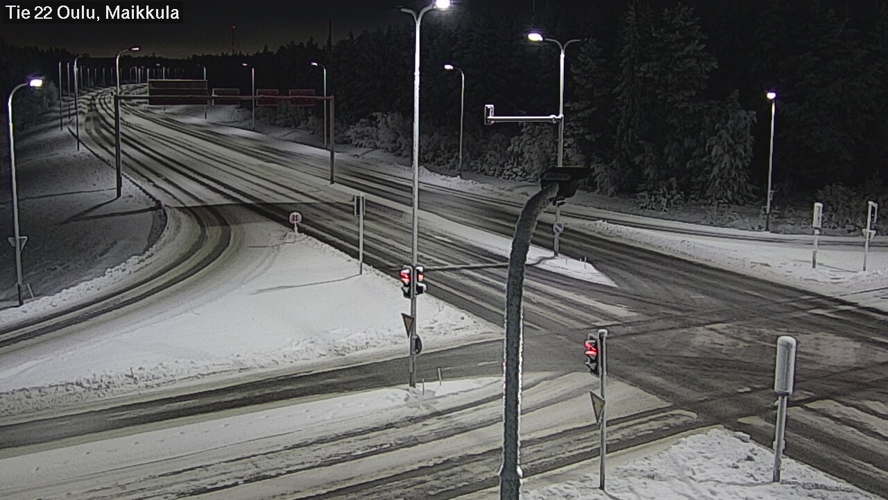 Weather Camera Image Väg 22 Uleåborg Maikkula, Oulu, Pohjois-Pohjanmaa