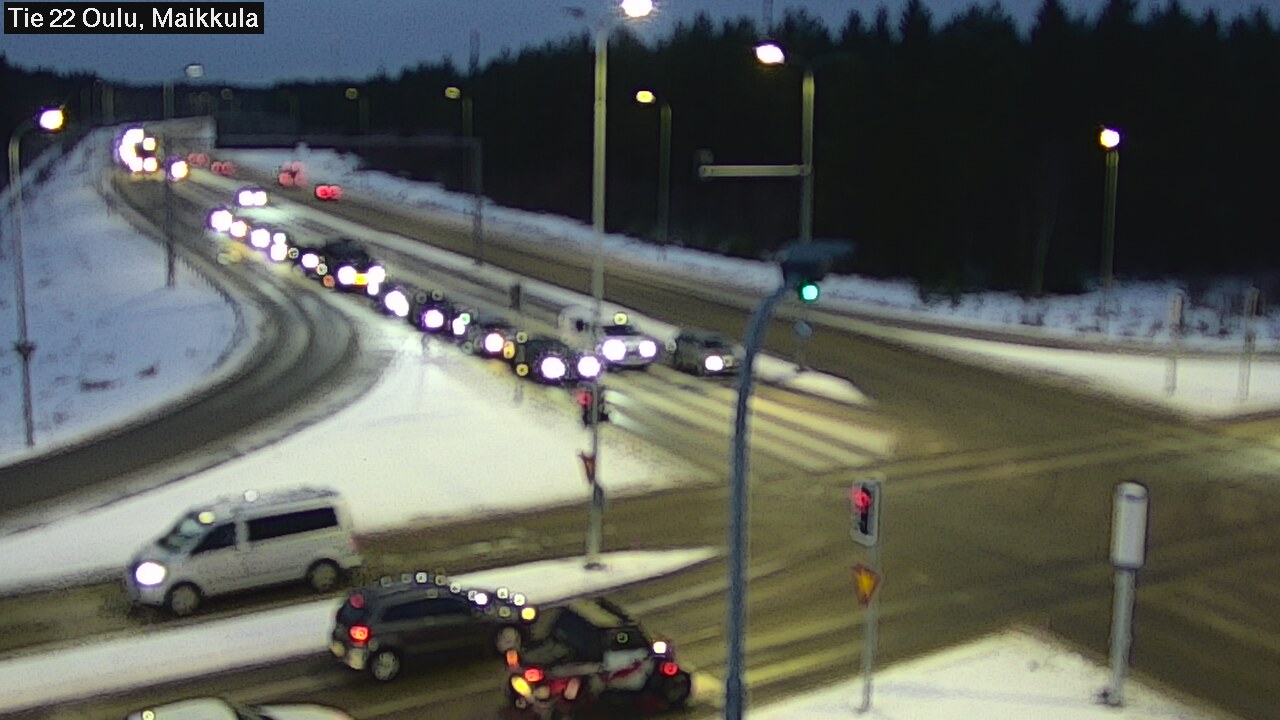 Weather Camera Image Väg 22 Uleåborg Maikkula, Oulu, Pohjois-Pohjanmaa