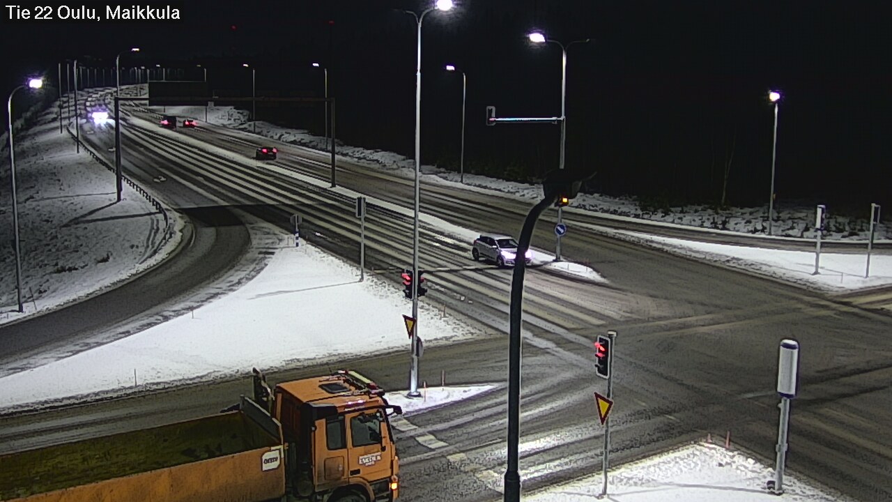 Weather Camera Image Väg 22 Uleåborg Maikkula, Oulu, Pohjois-Pohjanmaa
