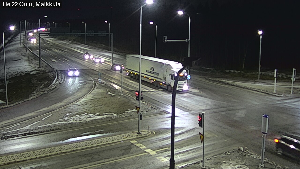 Weather Camera Image Väg 22 Uleåborg Maikkula, Oulu, Pohjois-Pohjanmaa