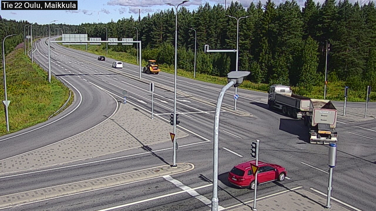 Weather Camera Image Väg 22 Uleåborg Maikkula, Oulu, Pohjois-Pohjanmaa