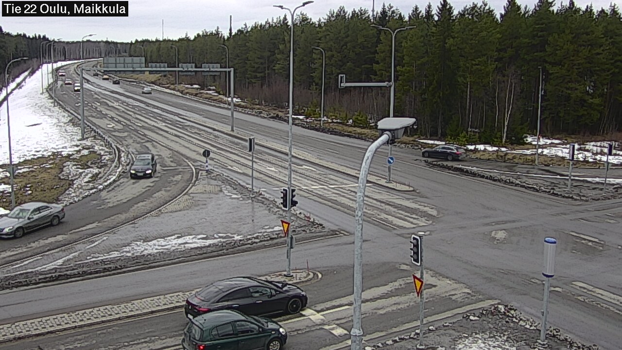 Weather Camera Image Väg 22 Uleåborg Maikkula, Oulu, Pohjois-Pohjanmaa