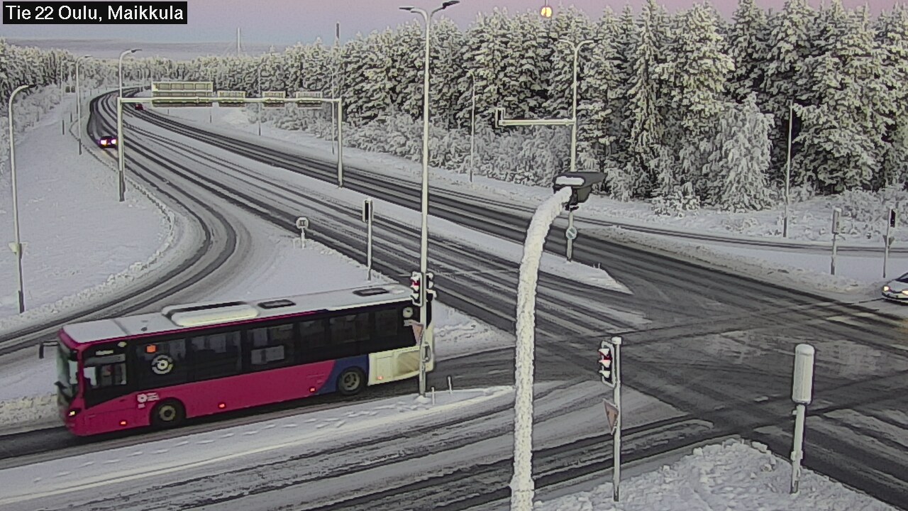 Weather Camera Image Väg 22 Uleåborg Maikkula, Oulu, Pohjois-Pohjanmaa